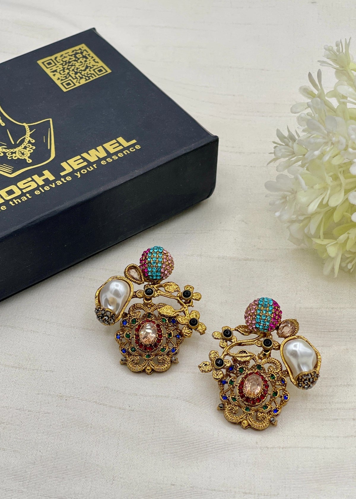Shop the Aynoor Traditional Earring from Zarosh Jewel