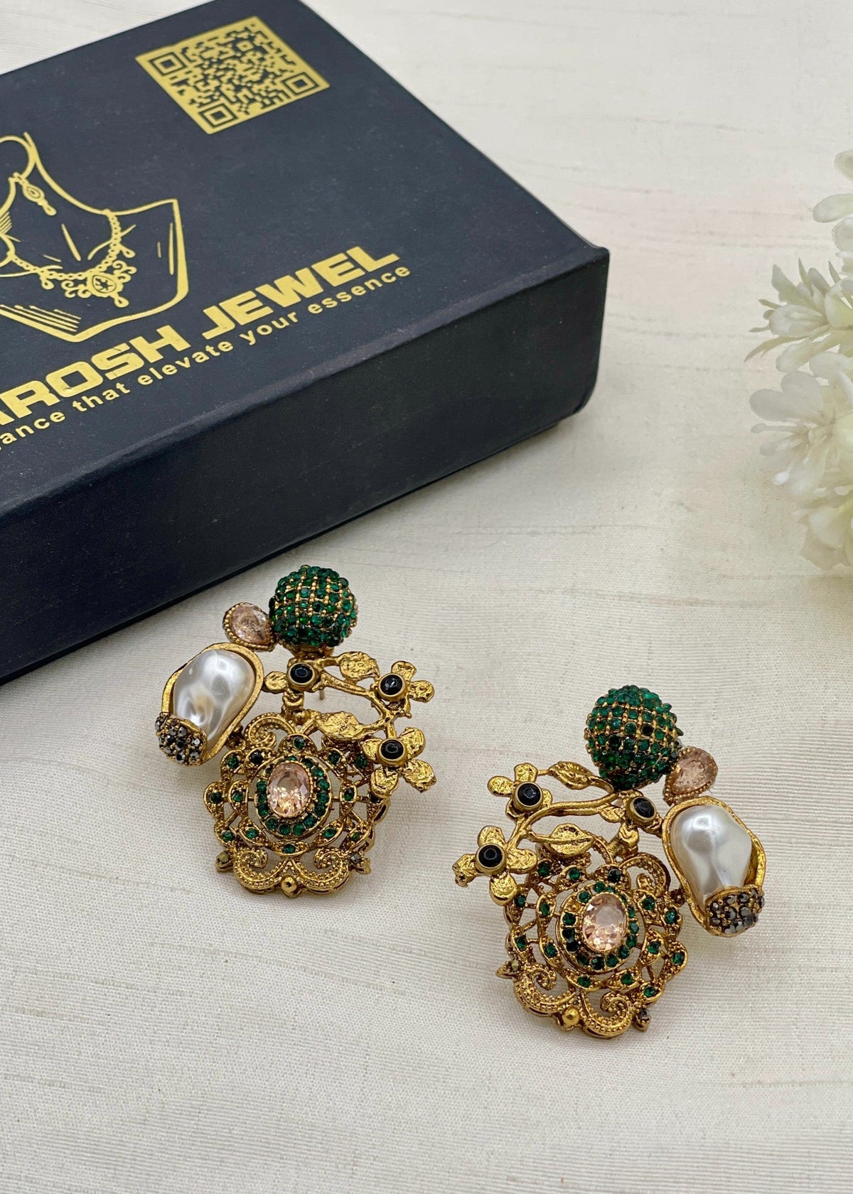 Shop the Aynoor Traditional Earring from Zarosh Jewel