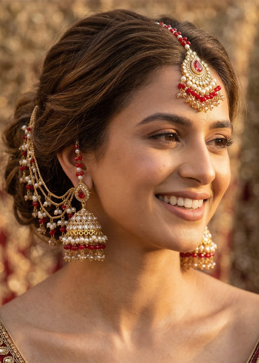 Azfa Earrings Tikka by Zarosh Jewel