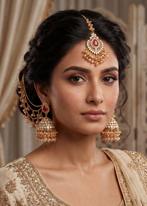 Shop the Azfa Earrings Tikka from Zarosh Jewel