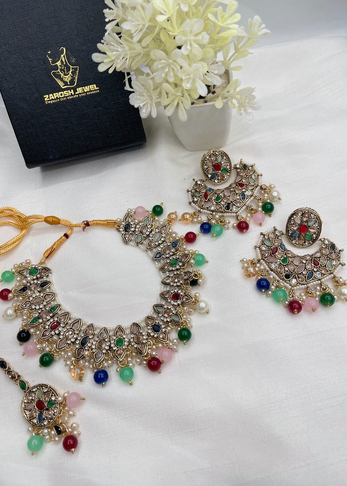Shop the Azra Necklace Set from Zarosh Jewel