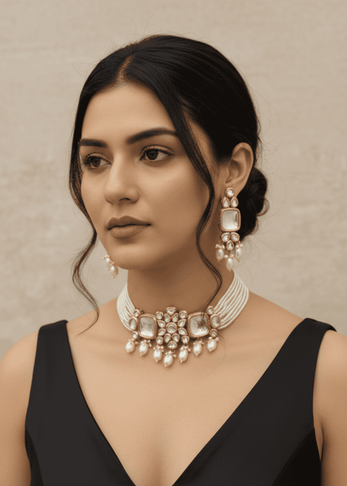 Shop the Bahar Kundan Choker Set from Zarosh Jewel