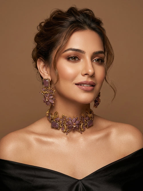 Shop the Baheera Heritage Choker Set from Zarosh Jewel