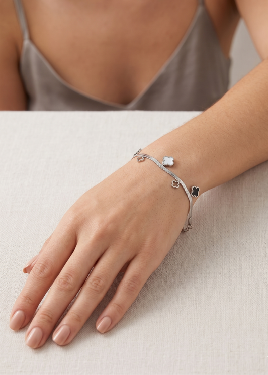 Bakhtawar Silver Bracelet by Zarosh Jewel