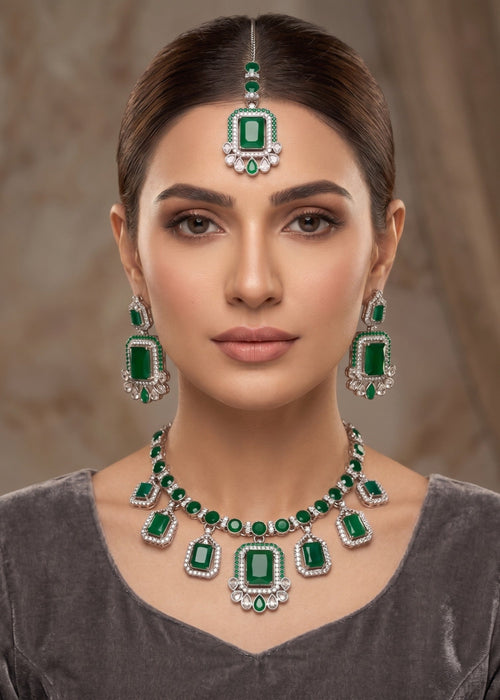 Barkha Heritage Necklace Set by Zarosh Jewel