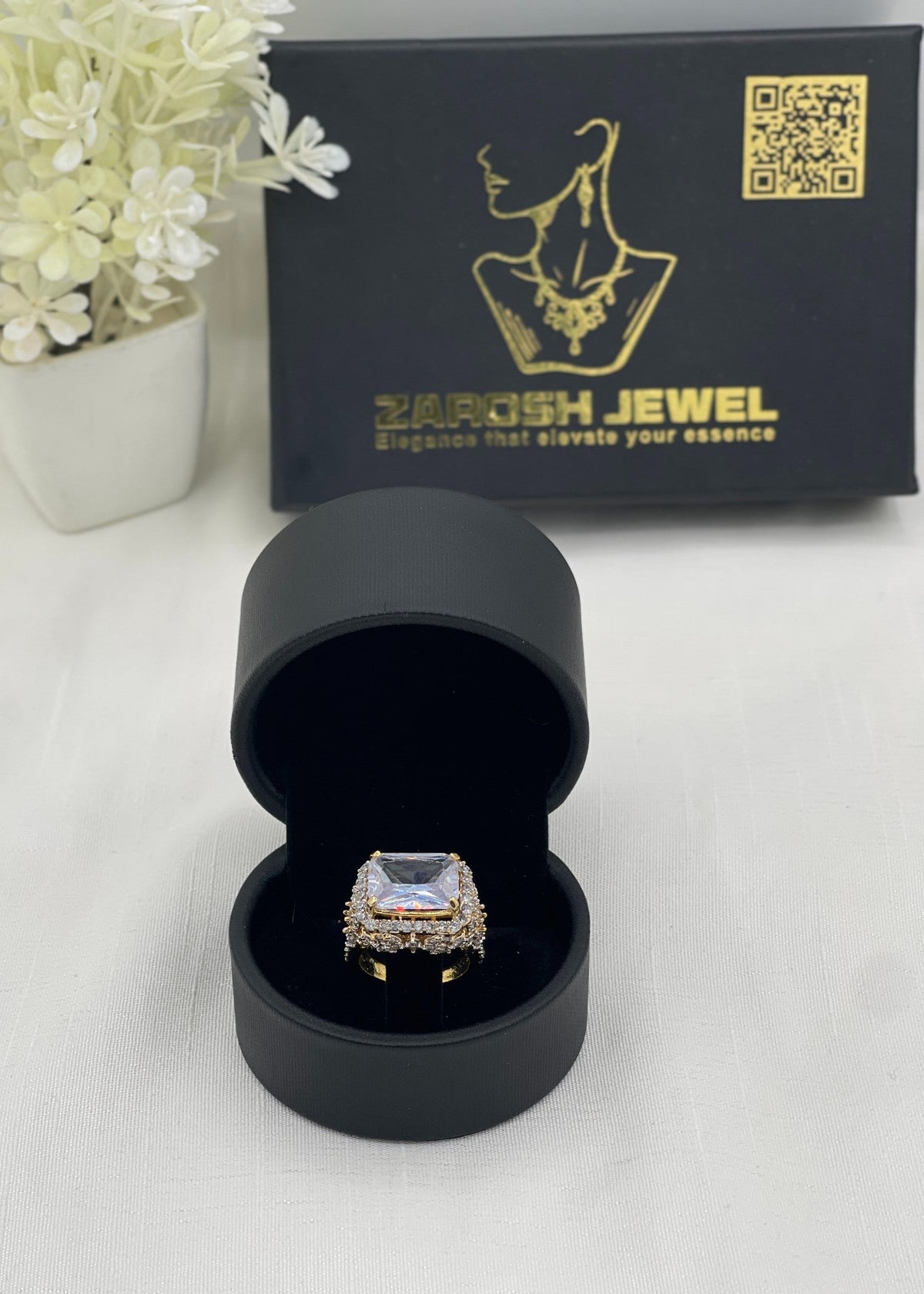 Shop the Basira Gold Plated Ring from Zarosh Jewel