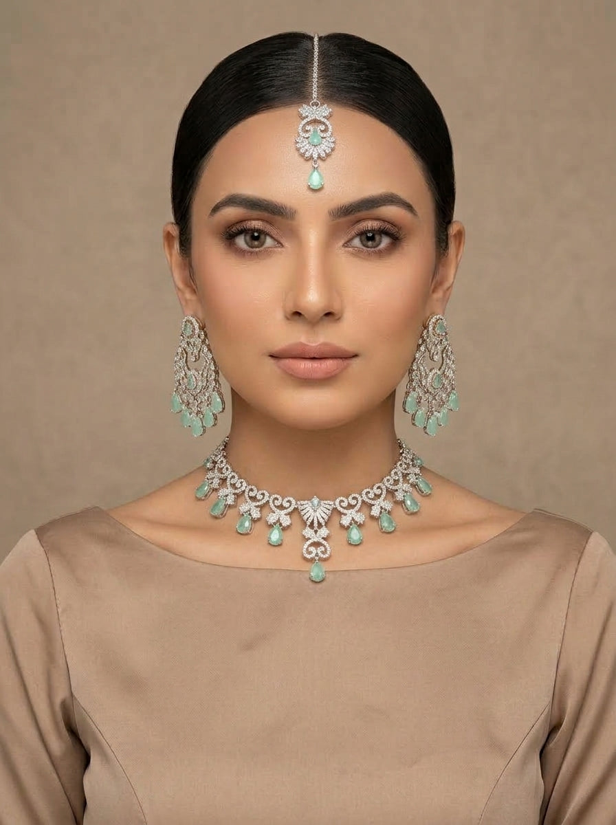 Basma Necklace Set by Zarosh Jewel