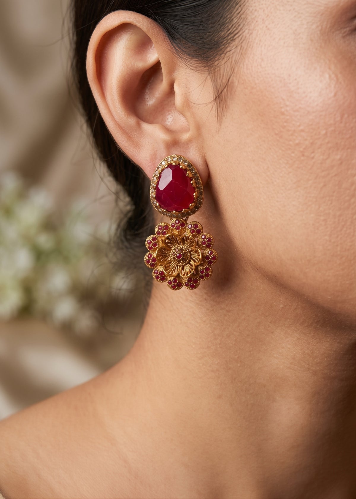 Basma Traditional Earring by Zarosh Jewel