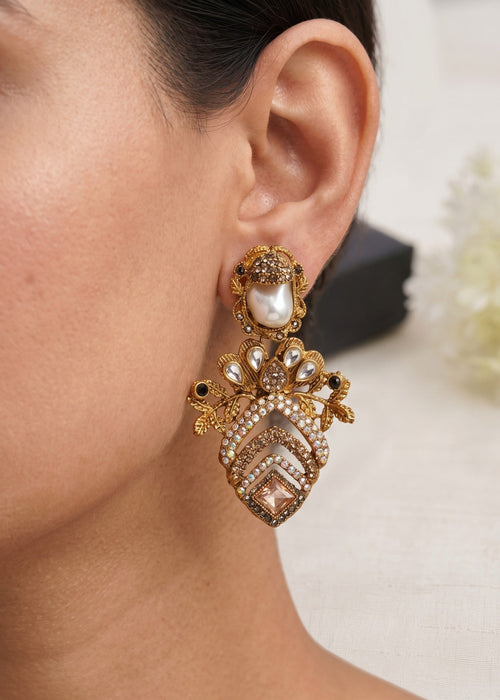 Shop the Bilqis Premium Earring from Zarosh Jewel