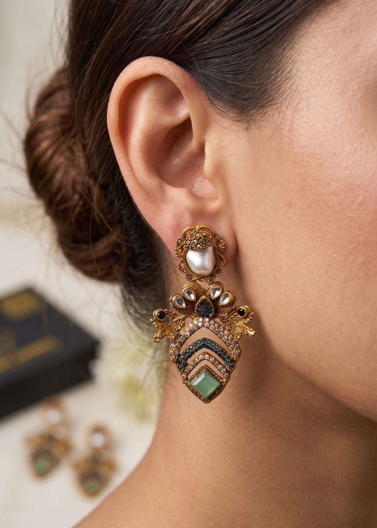 Shop the Bilqis Premium Earring from Zarosh Jewel