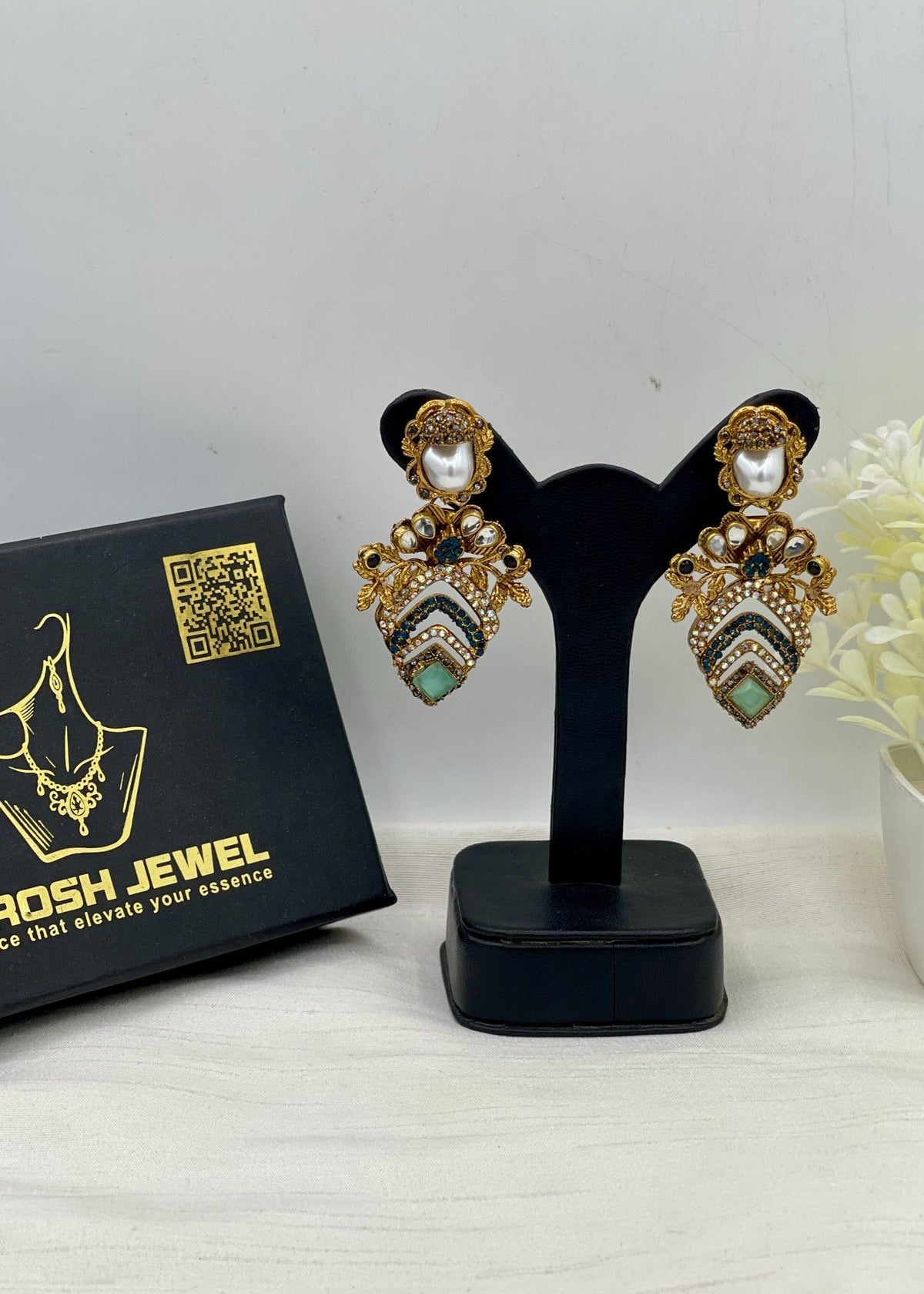 Shop the Bilqis Premium Earring from Zarosh Jewel