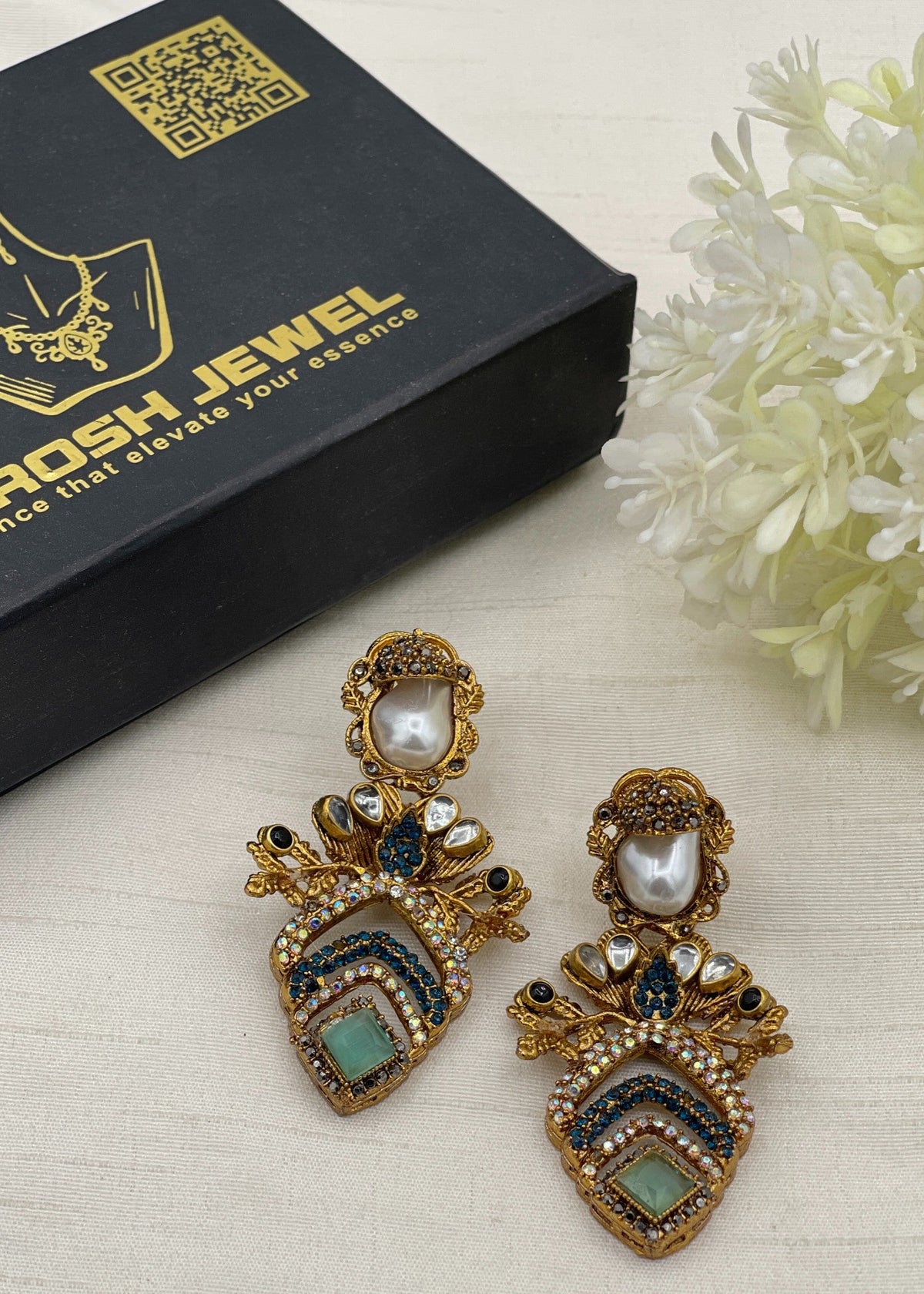 Shop the Bilqis Premium Earring from Zarosh Jewel