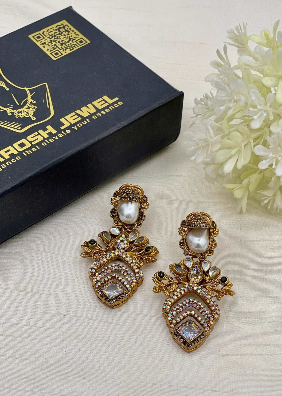 Shop the Bilqis Premium Earring from Zarosh Jewel