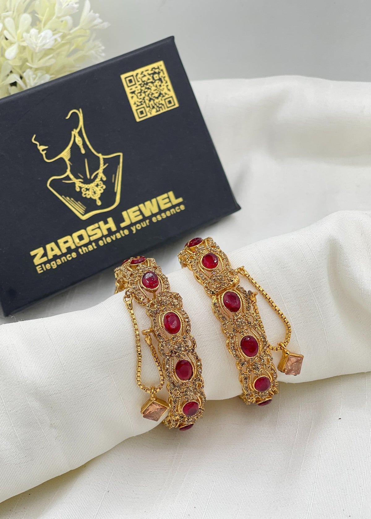 Shop the Bina Openable Bangle Set from Zarosh Jewel