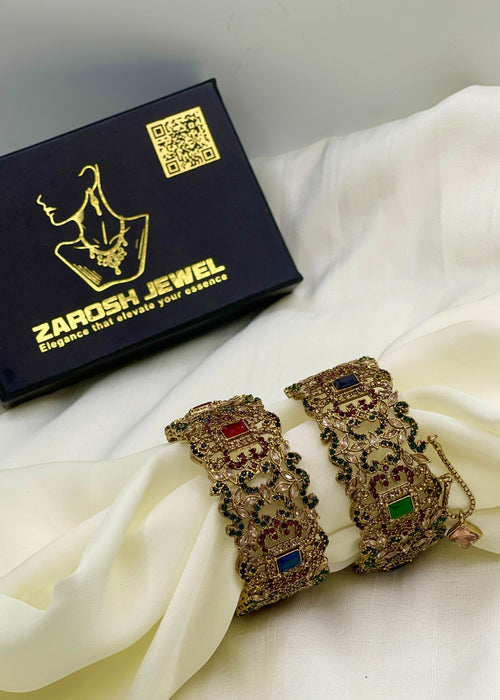 Shop the Bisma Openable Bangle Set from Zarosh Jewel