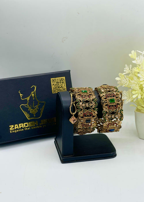 Shop the Bisma Openable Bangle Set from Zarosh Jewel