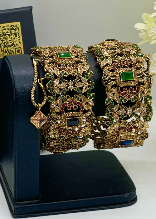 Shop the Bisma Openable Bangle Set from Zarosh Jewel