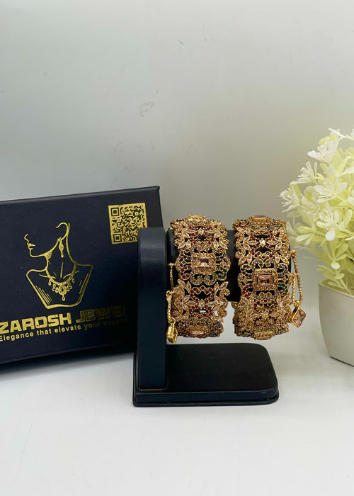 Shop the Bisma Openable Bangle Set from Zarosh Jewel