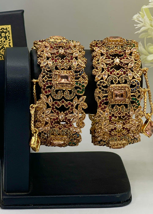 Shop the Bisma Openable Bangle Set from Zarosh Jewel