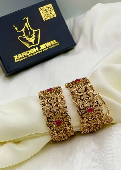 Shop the Bisma Openable Bangle Set from Zarosh Jewel