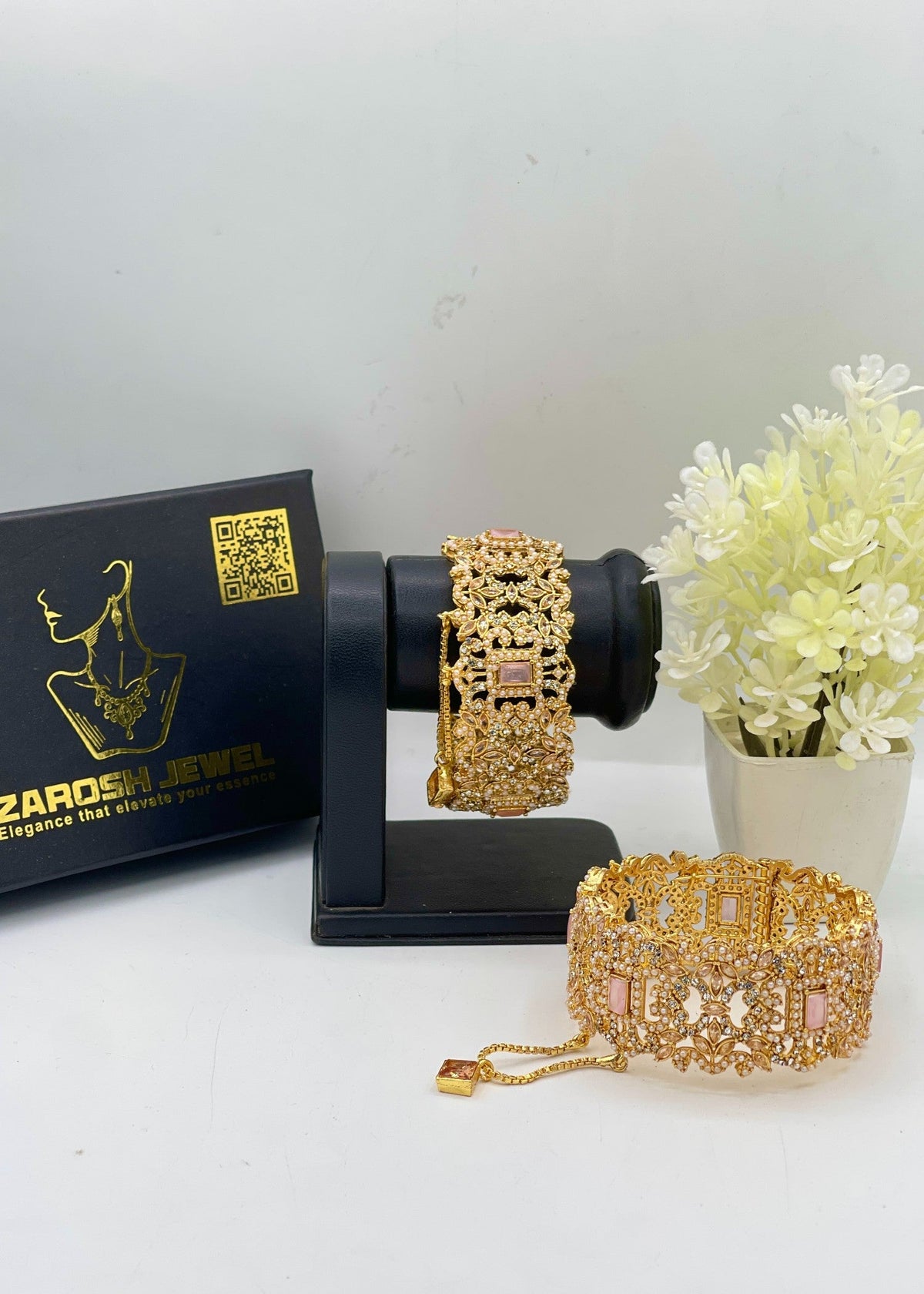 Shop the Bisma Openable Bangle Set from Zarosh Jewel