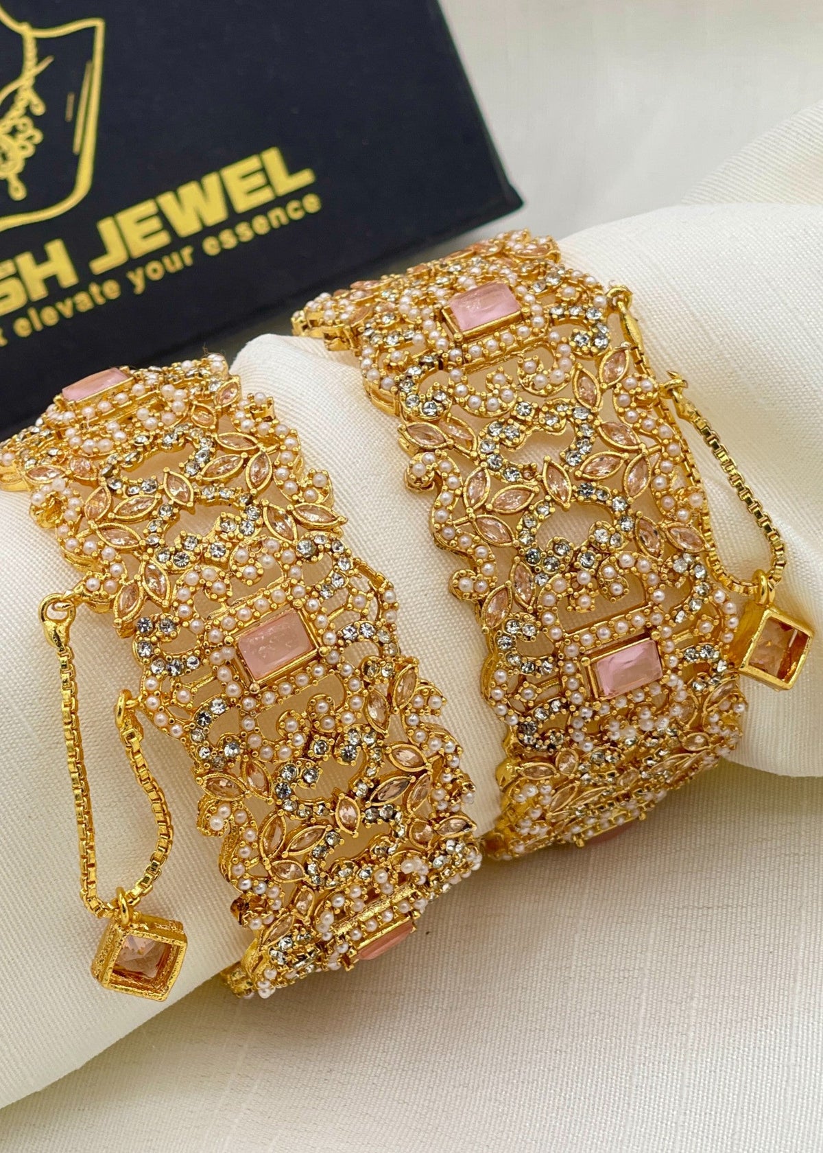 Shop the Bisma Openable Bangle Set from Zarosh Jewel