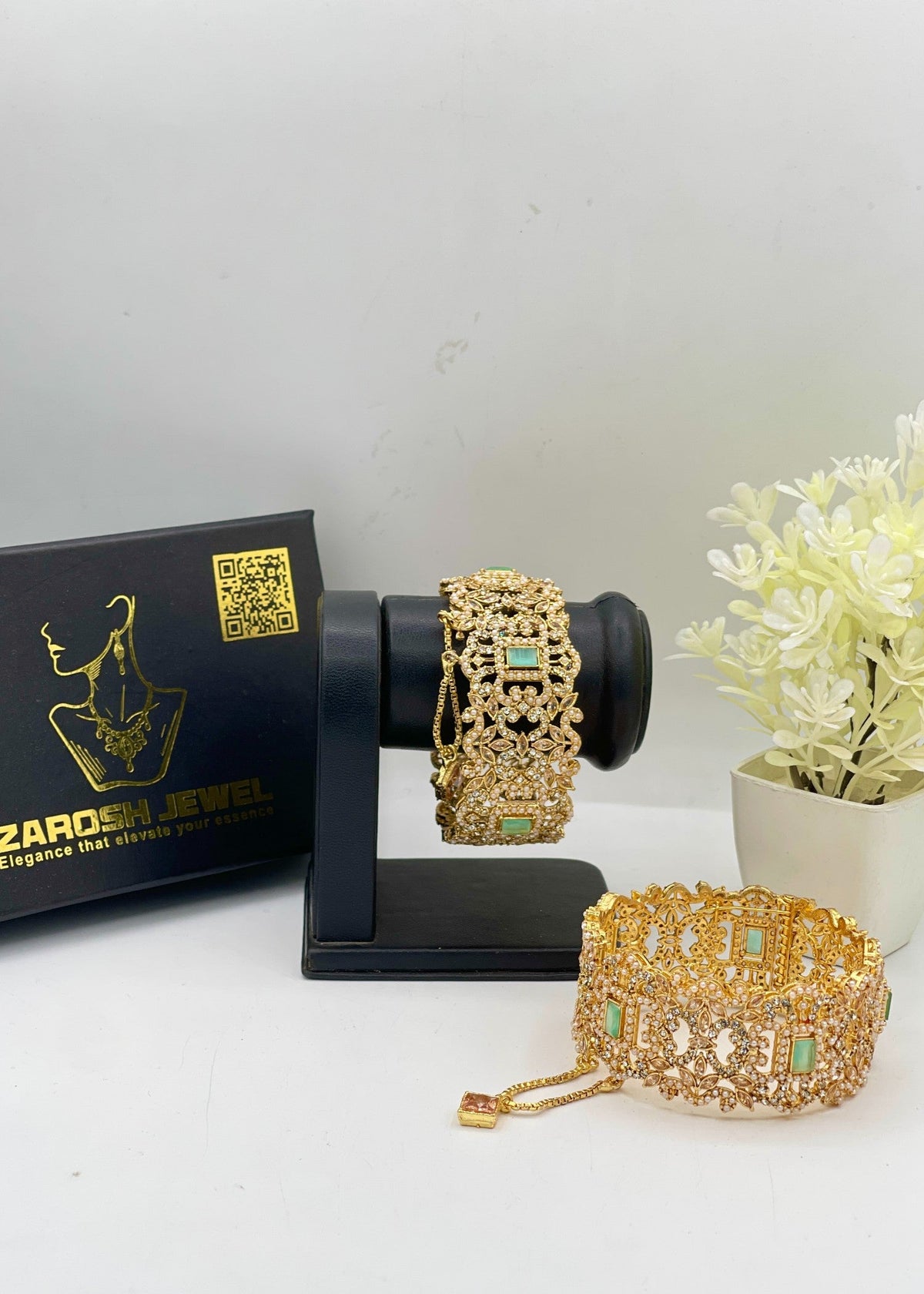 Shop the Bisma Openable Bangle Set from Zarosh Jewel