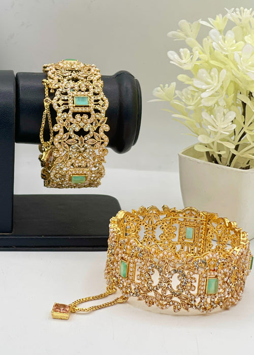 Shop the Bisma Openable Bangle Set from Zarosh Jewel