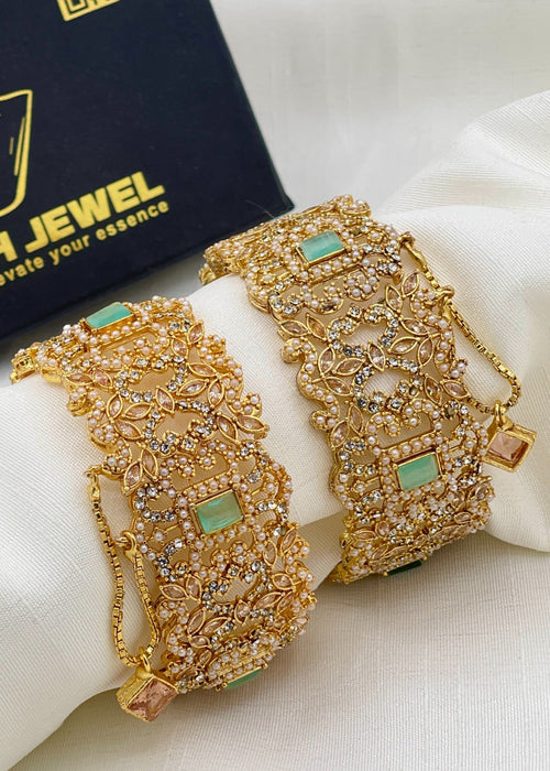Shop the Bisma Openable Bangle Set from Zarosh Jewel