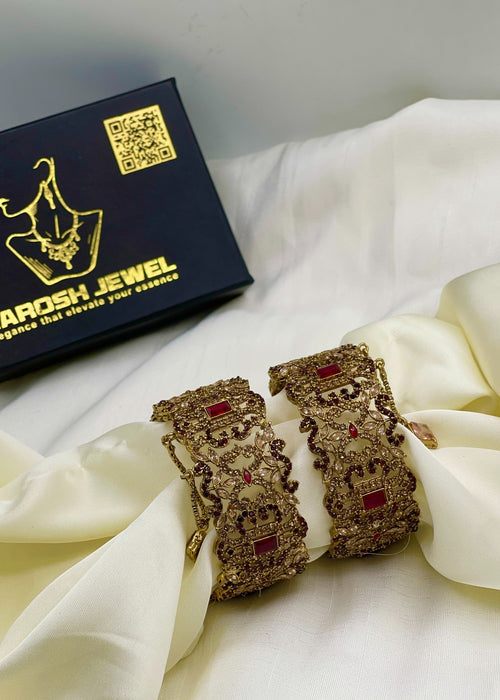 Shop the Bisma Openable Bangle Set from Zarosh Jewel