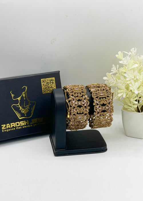 Shop the Bisma Openable Bangle Set from Zarosh Jewel
