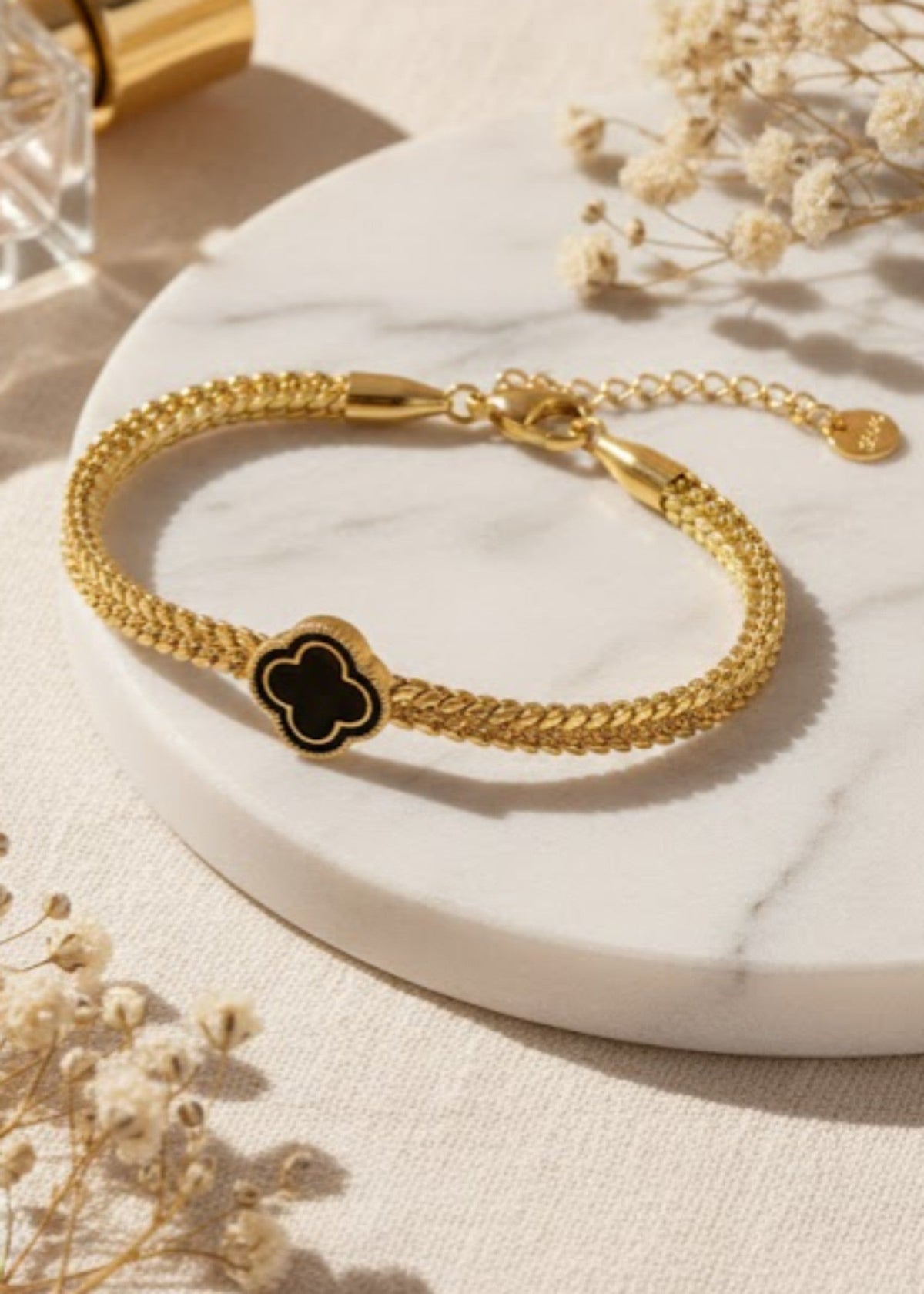Shop the Black Clover Gold Bracelet from Zarosh Jewel