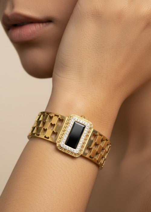 Black Empress Gold Bracelet by Zarosh Jewel