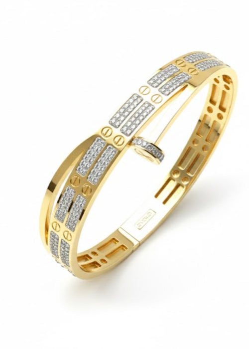 Shop the Bolt Luxe Gold Bracelet from Zarosh Jewel