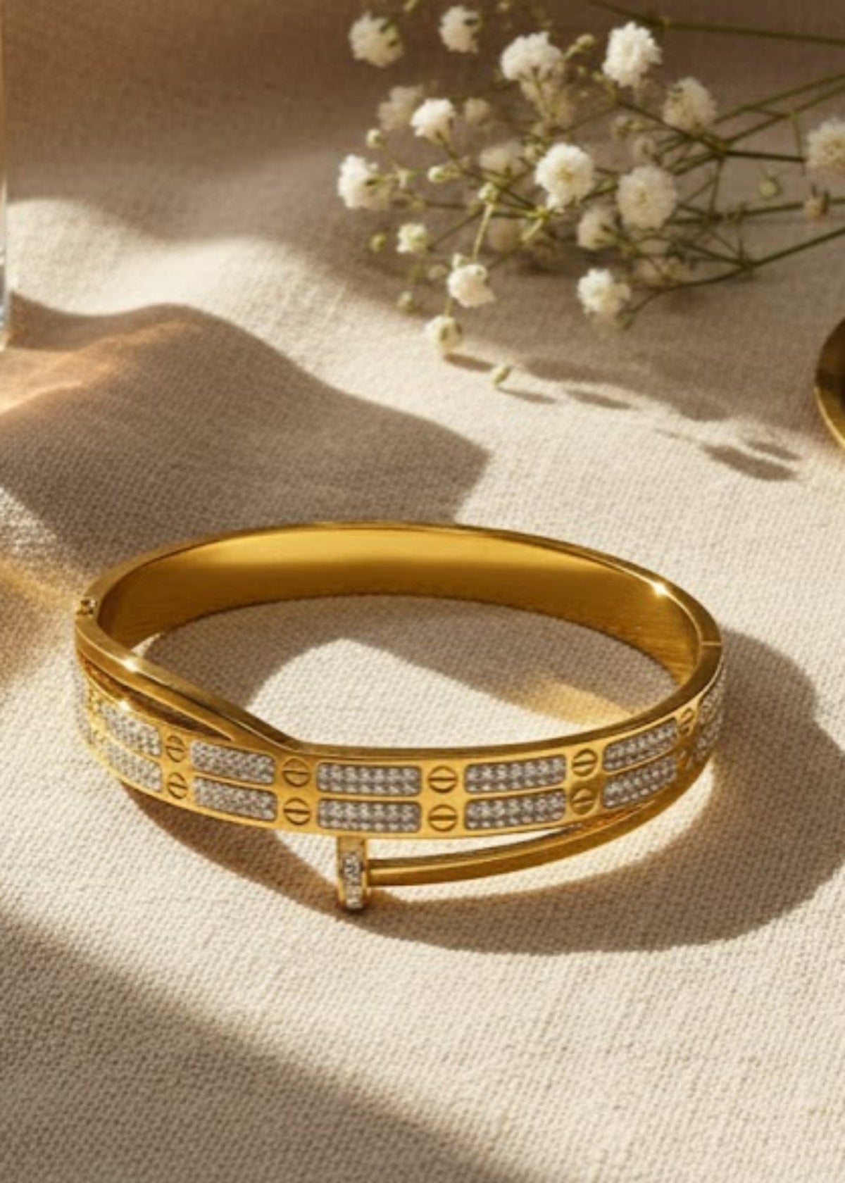 Shop the Bolt Luxe Gold Bracelet from Zarosh Jewel