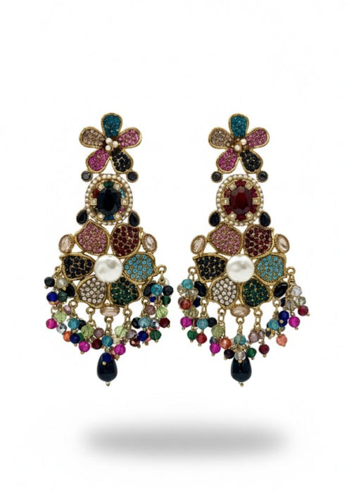 Shop the Bridal Pearl Floral Earring from Zarosh Jewel