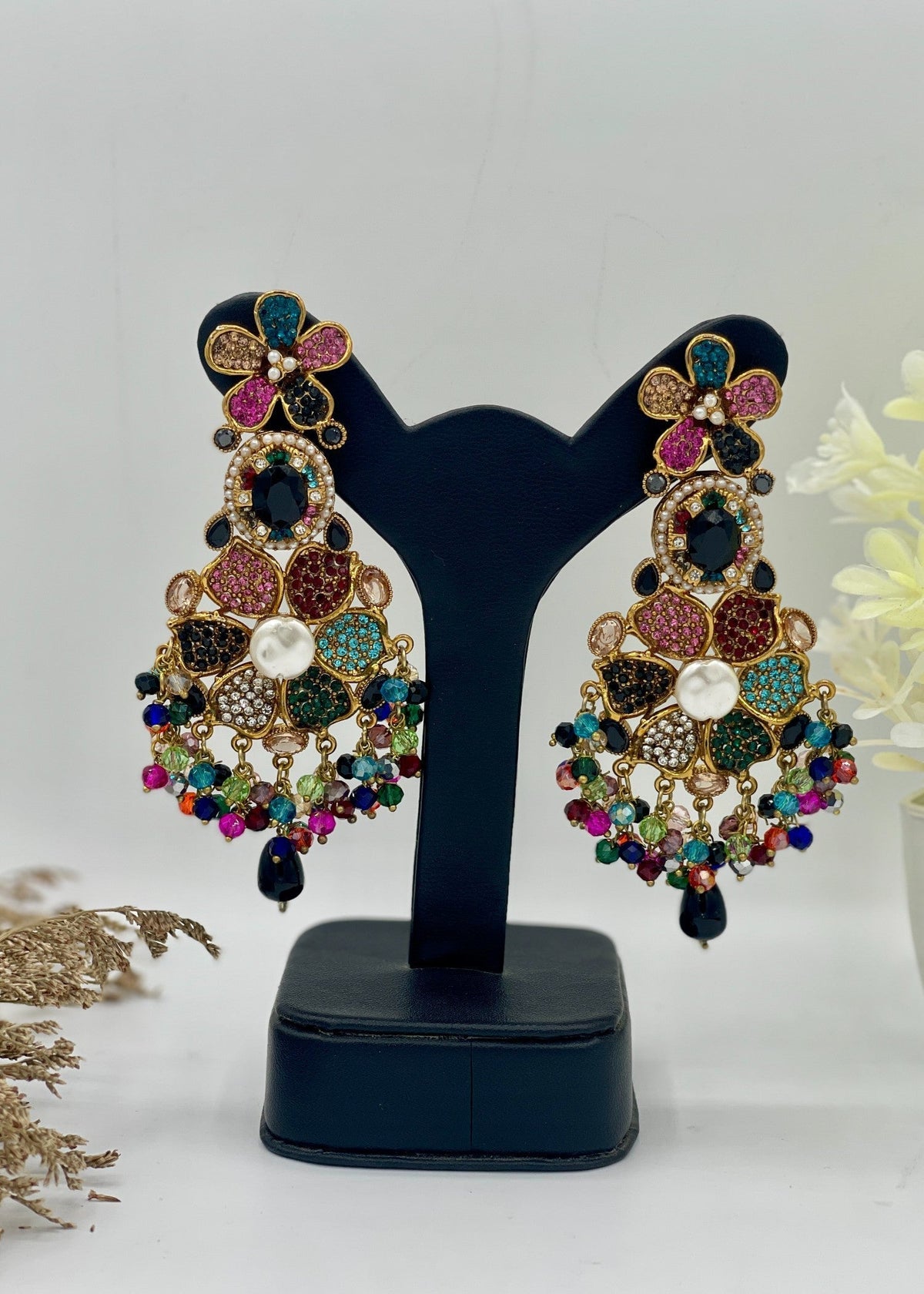 Shop the Bridal Pearl Floral Earring from Zarosh Jewel
