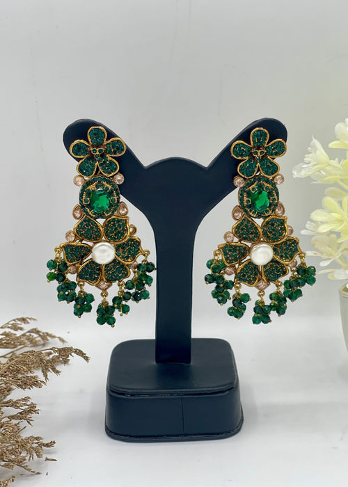 Shop the Bridal Pearl Floral Earring from Zarosh Jewel