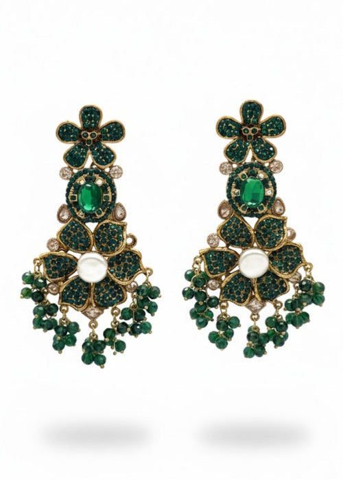 Shop the Bridal Pearl Floral Earring from Zarosh Jewel
