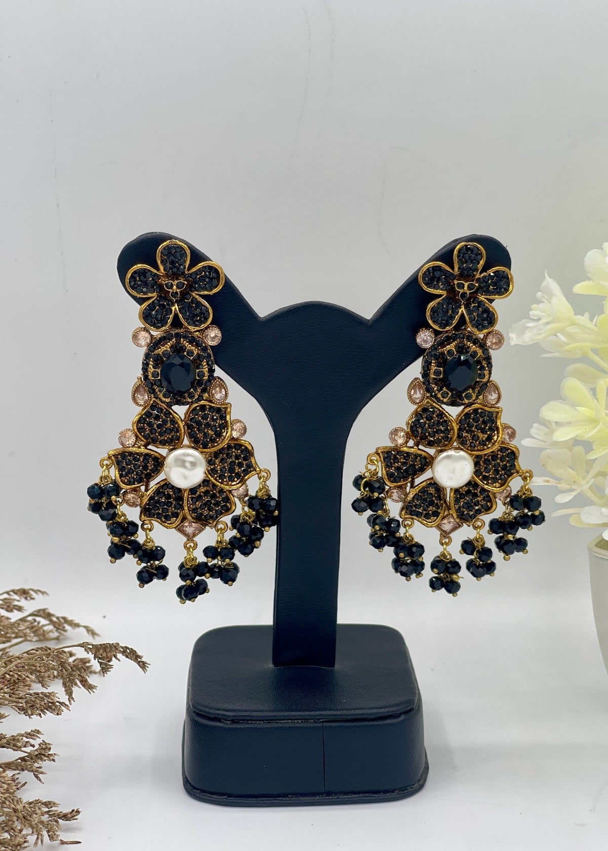 Shop the Bridal Pearl Floral Earring from Zarosh Jewel