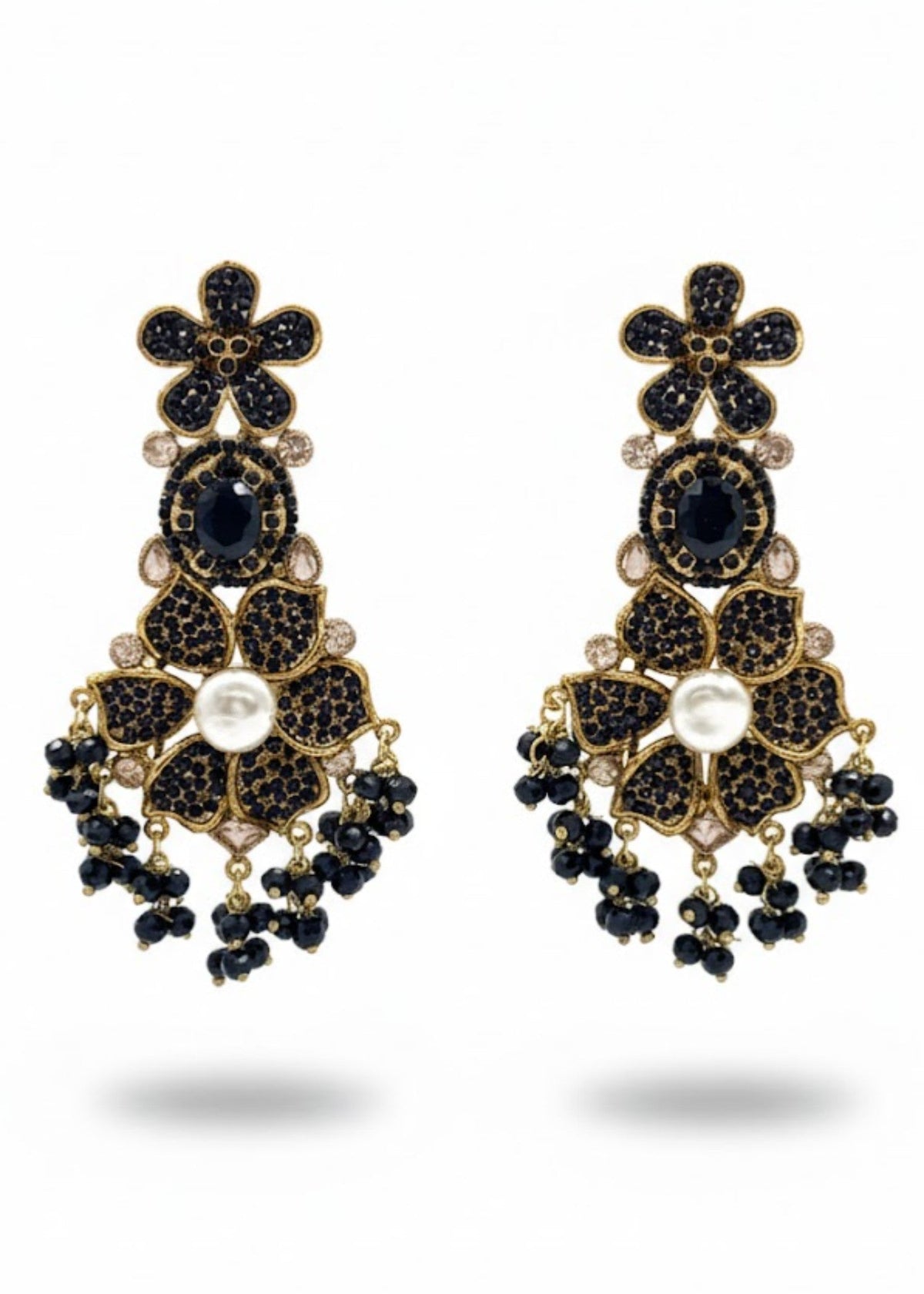 Shop the Bridal Pearl Floral Earring from Zarosh Jewel