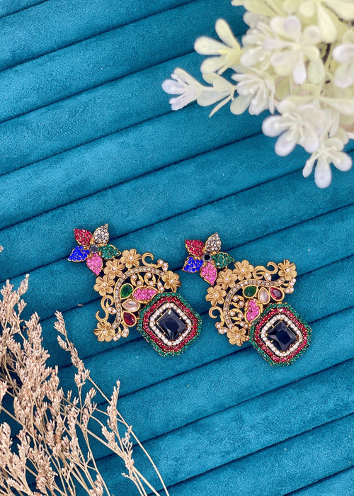 Shop the Celeste Radiant Drop Earrings from Zarosh Jewel