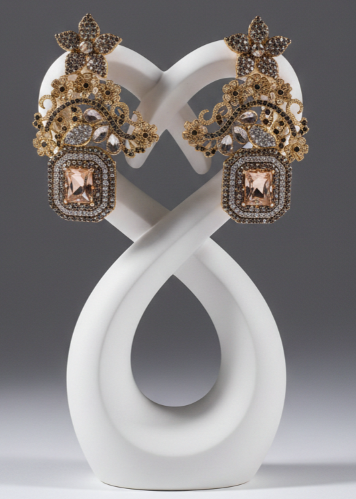 Shop the Celeste Radiant Drop Earrings from Zarosh Jewel