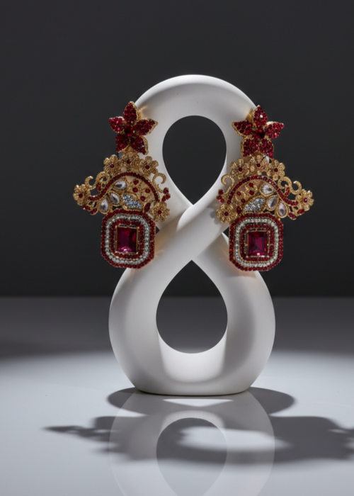 Shop the Celeste Radiant Drop Earrings from Zarosh Jewel