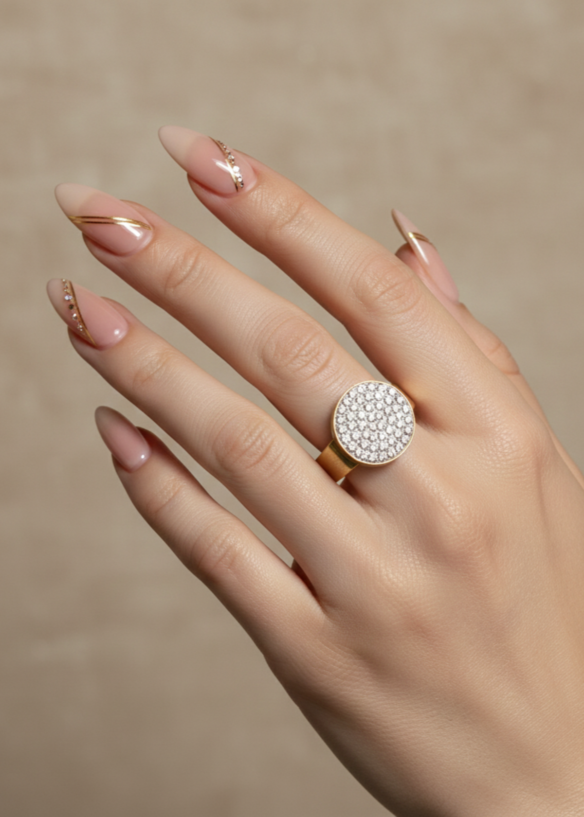 Chameli Pave Ring by Zarosh Jewel