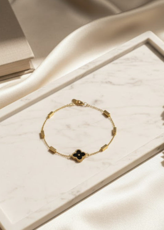 Shop the Clover Charm Gold Bracelet from Zarosh Jewel