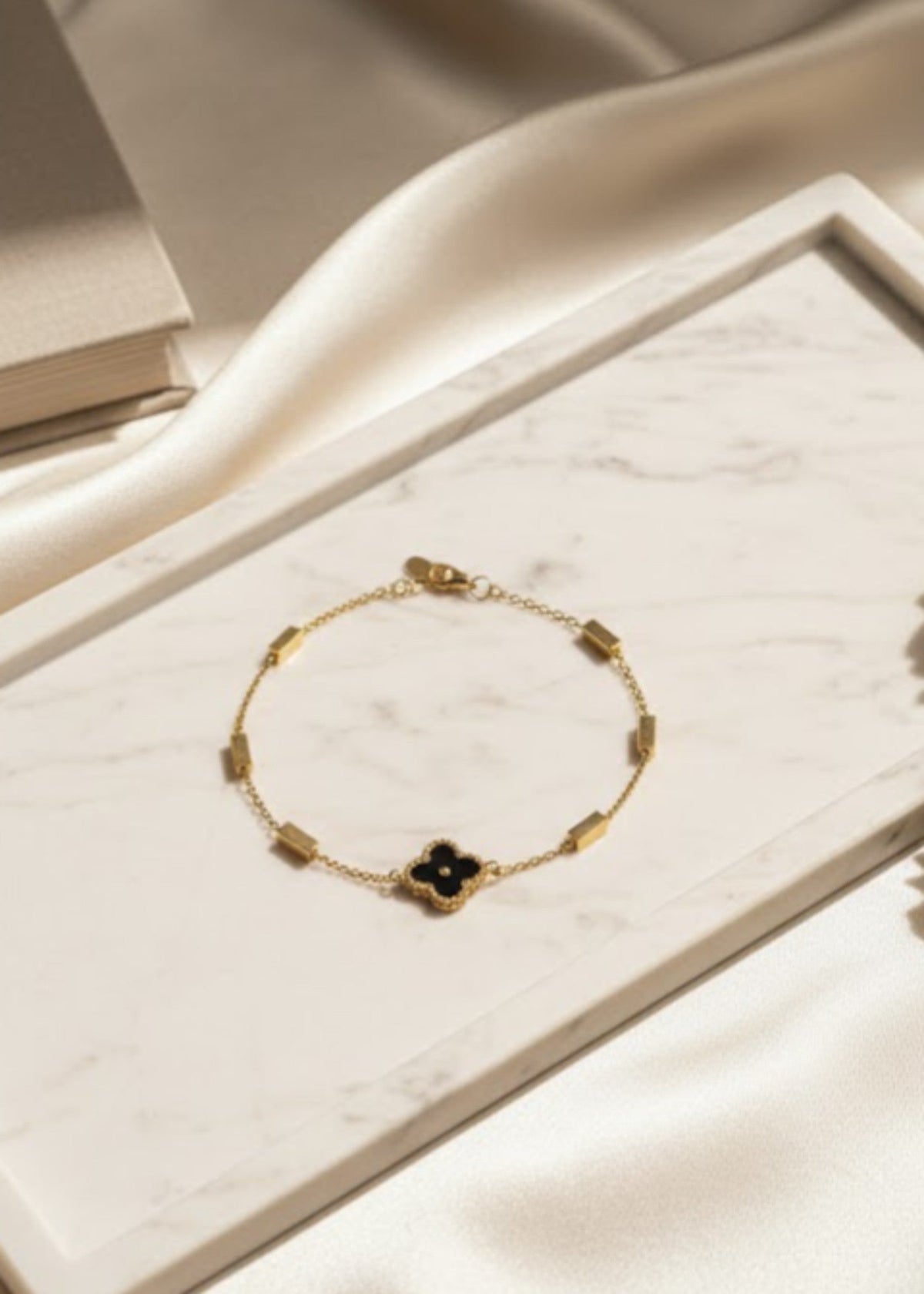 Shop the Clover Charm Gold Bracelet from Zarosh Jewel
