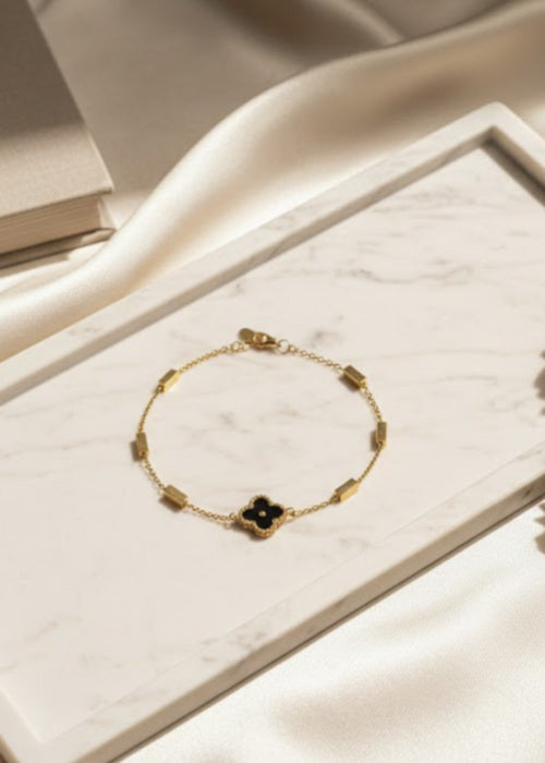 Shop the Clover Charm Gold Bracelet from Zarosh Jewel