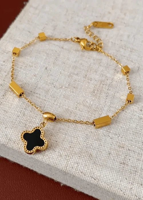 Shop the Clover Charm Gold Bracelet from Zarosh Jewel
