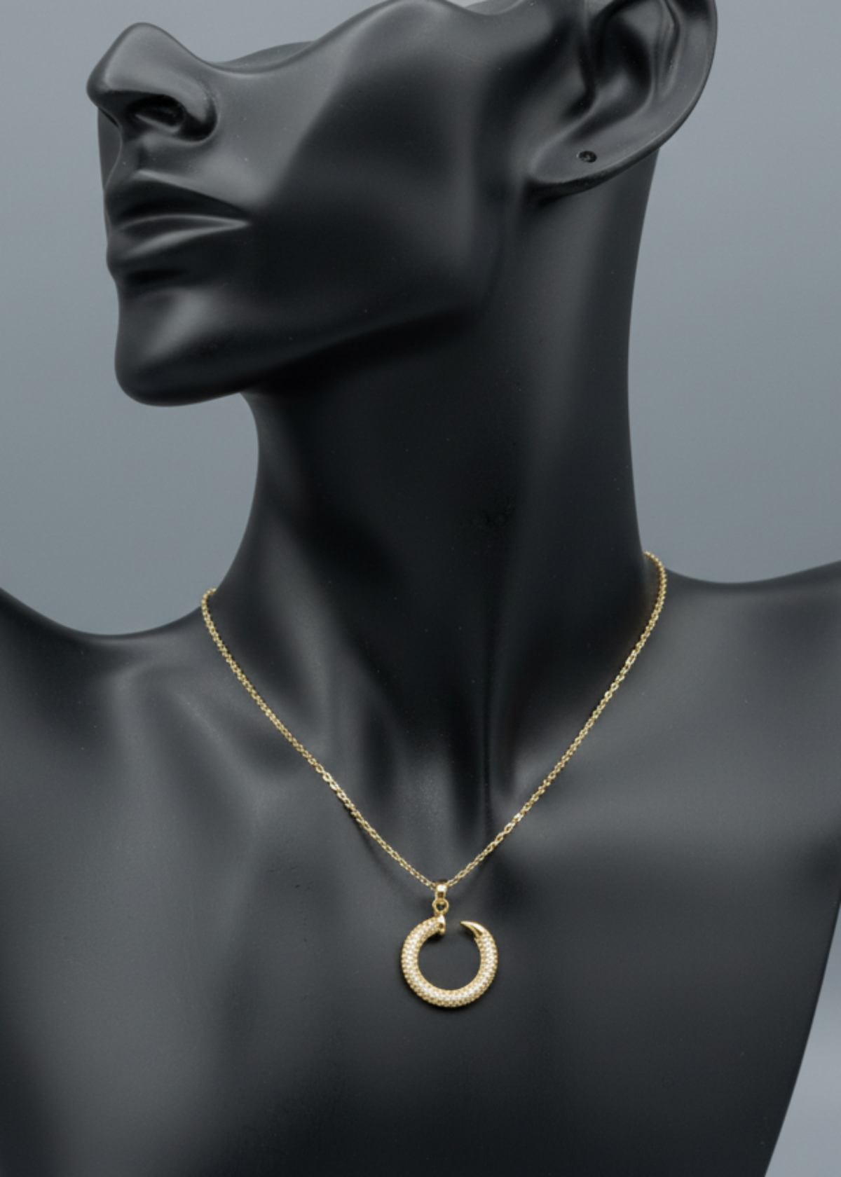 Shop the Crescent Pave Pendant from Zarosh Jewel